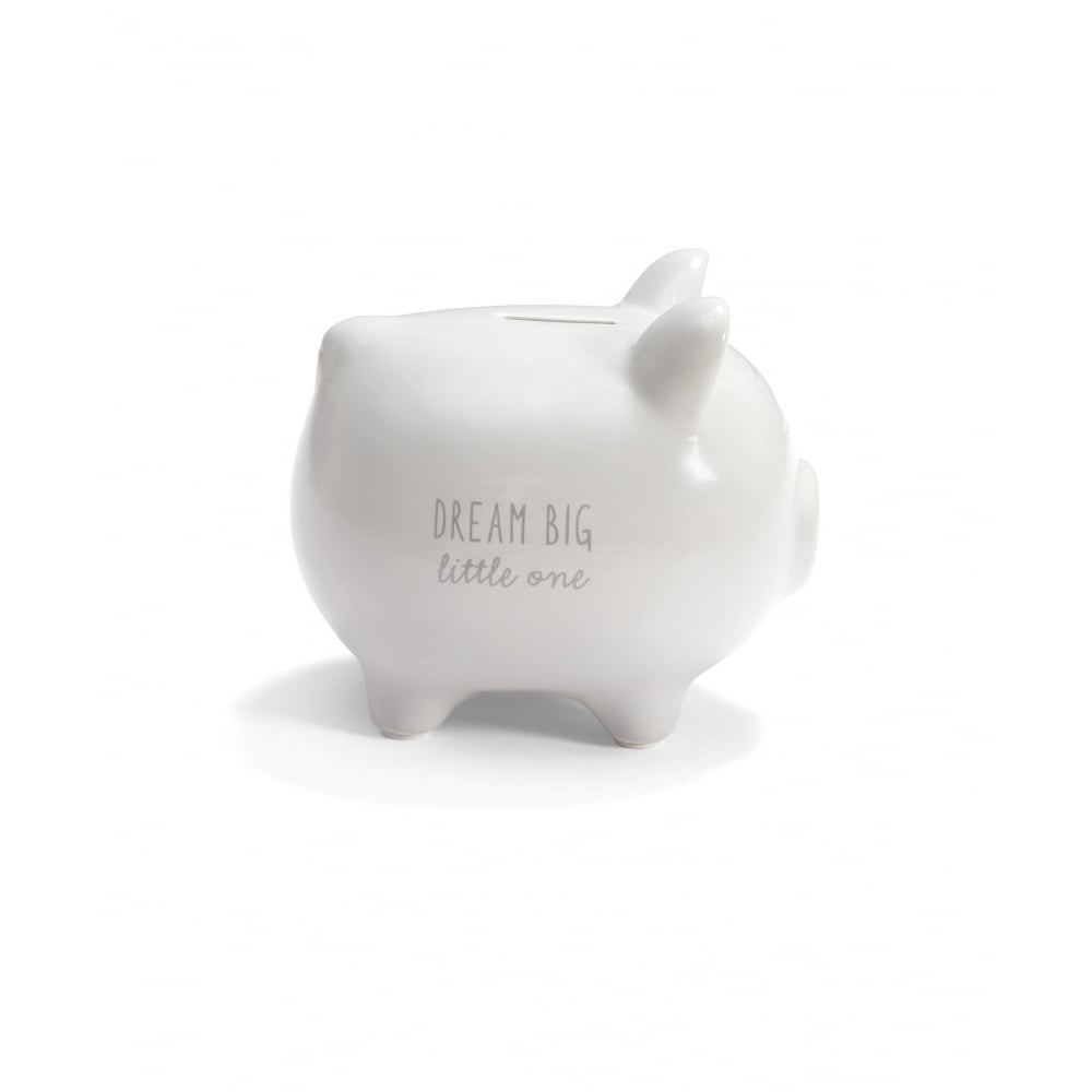 grey piggy bank